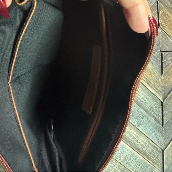 Altar'd State Brown Vegan Leather tote purse with pouch. - Picture 6 of 15